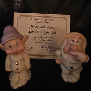 Lenox Disney Sneezy & Dopey Salt & Pepper Shakers